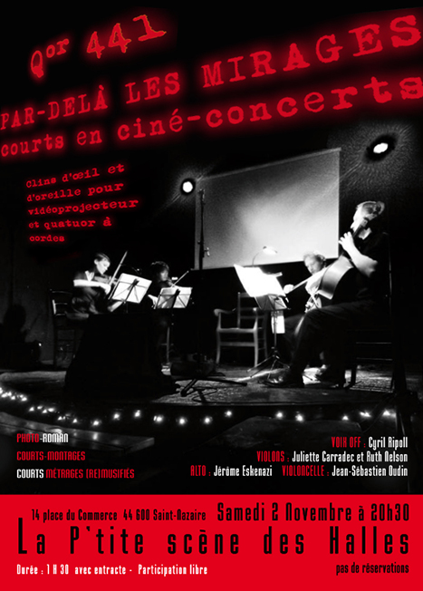 Tract Clins d'oeil et d'oreille pour quatuor � cordes et vid�oprojecteur